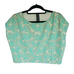 Merrell Tank‎ Top Small Petite Womans Blue NWT Sheer Cap Sleeve Casual